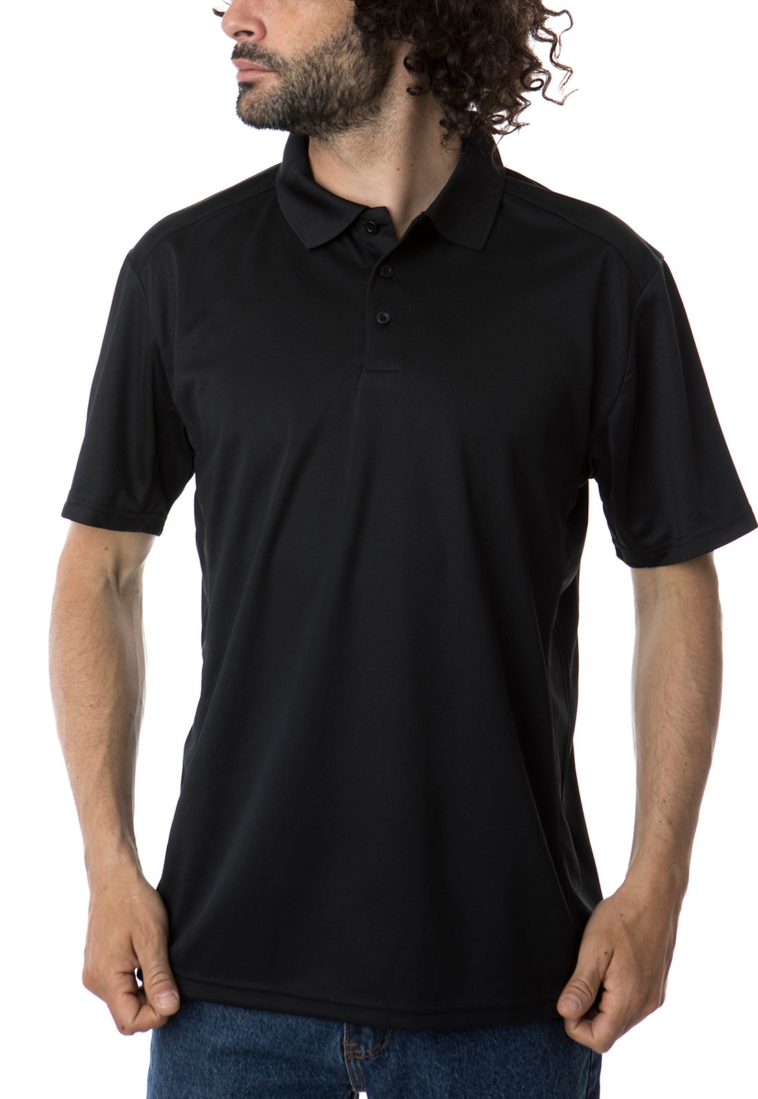 Polera Jayson Dry Fit Manga Corta Negra Talla XL