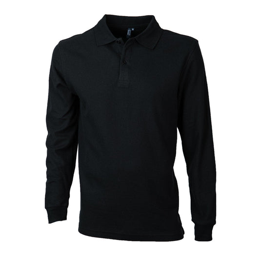 Polera Jayson Pique Manga Larga 8020 Negra Talla XL