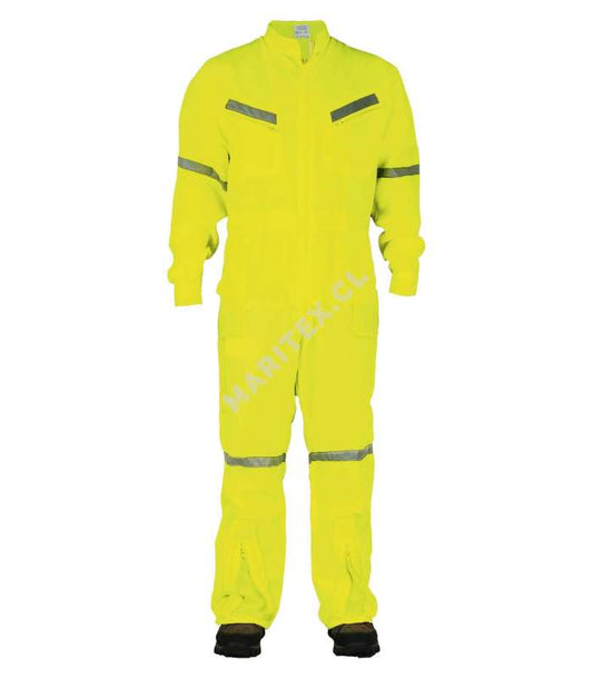 Buzo Maritex Piloto Amarillo Fluor Con Reflectante Talla XL